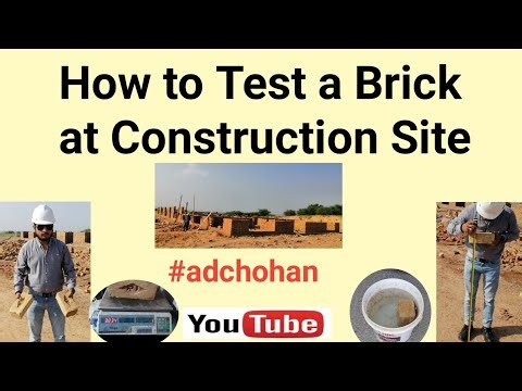 How to Check Quality of Brick at Construction Site | How to Test a Brick | Drop test? ~CivilWork