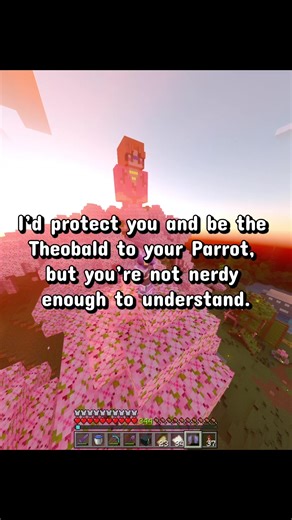 She just would never get it. #unstablesmp #unstableuniverse #parrotx2 #theobaldthebird #minecraft