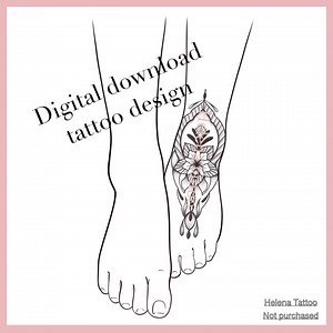 Floral Mandala Tattoo Stencil: Feminine Tattoo Art (digital Download) - Etsy