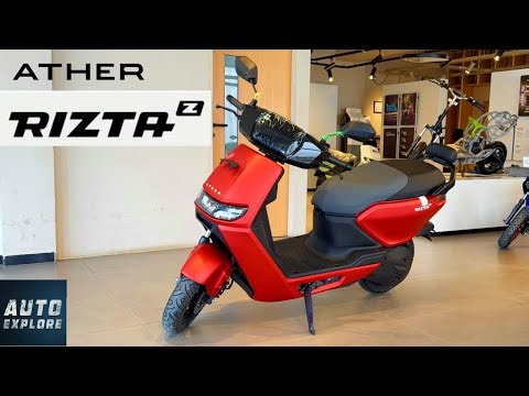 2025 New Ather Rizta 3.7 KWh Electric Scooter | Matt Red | Auto Explore