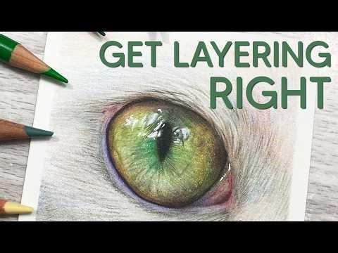 ✸ The SECRET to Smooth, Realistic Eyes | Coloured Pencil Tutorial