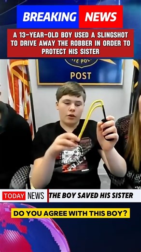 100K views · 1.4K reactions | Brave 13-Year-Old Uses Slingshot to Stop Robber and Save His Sister Watch full video in the first comment! | Real Cops | Facebook