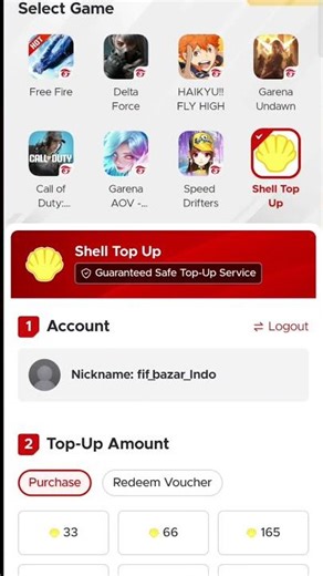 Garean Shell Code Redeem processing step by step || how to buy garena shell #garenashell #shelltopup