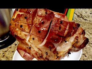 Garlic Studded Ham with Cherry Glaze
