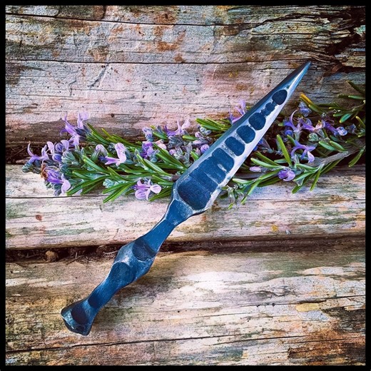 Hand Forged Witch's Key Athame: Carbon Steel Ritual Tool - Etsy