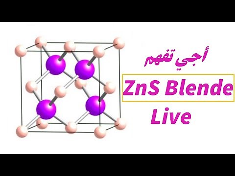 Live Structure de Type ZnS Blende | Cristaux ioniques | Cirstallochimie | Cristallographie Minérale