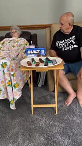 @builtbar puff taste test review 🤣 I eat one of these literally everyday.. I knew the grandparents would love them too 😆😍 #grandparents #tastetest #builtpuff #builtbar #funny #review #love #grandpa #laugh #grandma | The jock and belle show