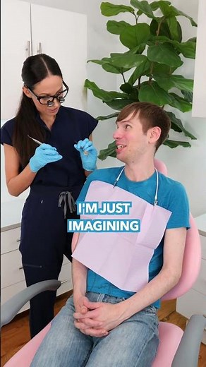 he's imagining biting the dental hygienist's finger #shorts