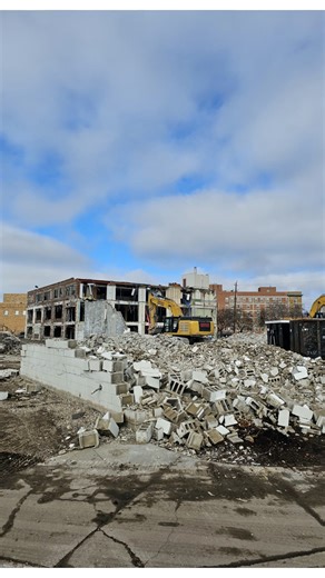 Watch as demolition progresses at 1039 Ellis Street in Stevens Point