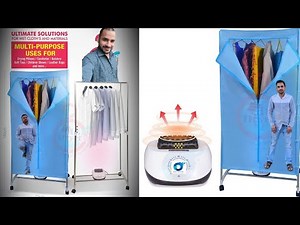 Portable electric cloth dryer 1000W unboxing