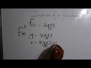 Inverse of a function CXC SAT IGCSE GCSE MATHS