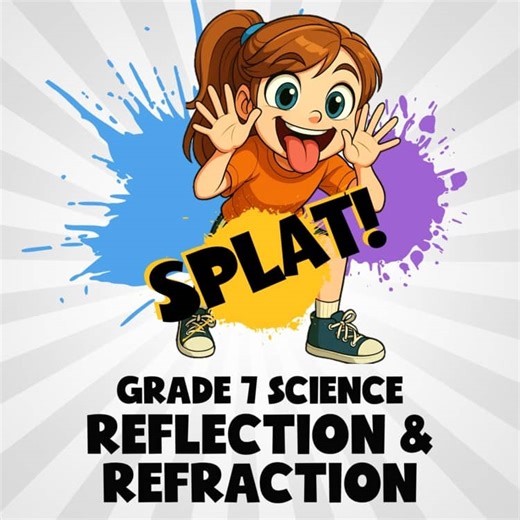 Reflection & Refraction SPLAT! Science Game - No Prep Grade 7 Review
