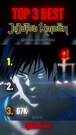 Top 3 best anime edits #jujutsukaisen #anime #top3best