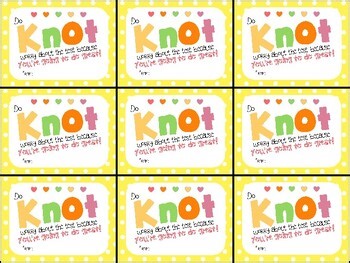 Friendship Bracelet Testing Motivation Gift Tag- Do KNOT worry about the test