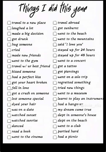 2024 checklist🎀 #2024checklist #checklist #remember2024