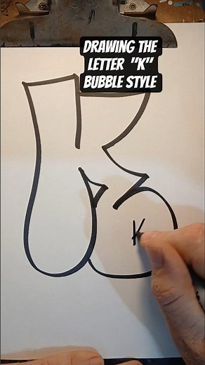 drawing the letter K bubble Style