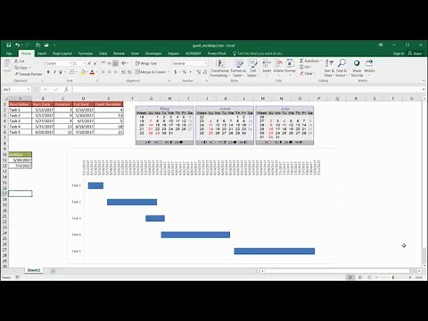 Create Gantt Chart to Show Workdays Only