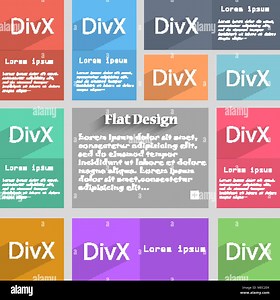 DivX video format sign icon. symbol. Set of colored buttons. Vector illustration Stock Vector Image & Art - Alamy