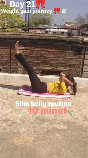 21 Days Consistency 💪 | My Weight Gain Journey Day 21 | 10 Min Belly Workout#youtubeshorts