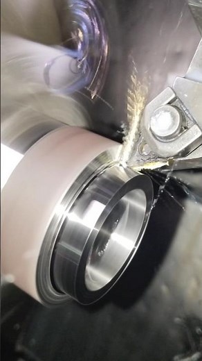En8 material | bush turning on cnc machine | #cnc #cncmachine #shorts
