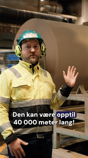 Er det mulig å samle 40.000 meter papir på en eneste rull?📦 Jepp – det tilsvarer over 360 fotballbaner!⚽️ 👉 Se hvordan det ser ut. | Ranheim Paper & Board