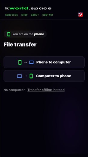Free phone to computer file transfer - no app, no cloud #shorts