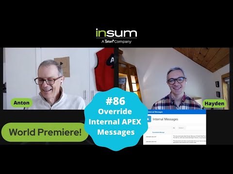 APEX Instant Tips #86: Override Internal APEX Messages