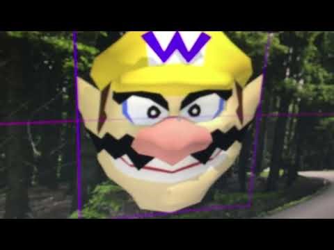 Wario attempting to get into apparition of Wario head