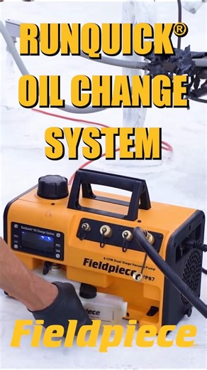 16K views · 122 reactions | Efficiency matters in HVACR. Add clean vacuum pump oil without powering off or losing vacuum with the RunQuick® Oil Change System – available on the VPX7, VP87 and VP67.  No shutdowns  No wasted time  No mess See the difference: https://www.fieldpiece.com/product-category/recovery-and-vacuum/vacuum-pumps/ #FieldpieceInstruments #Fieldpiece #HVACR #HVACRtools | Fieldpiece Instruments | Facebook