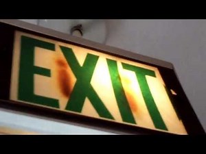 Vintage Exit Signs Still In Daily Use
