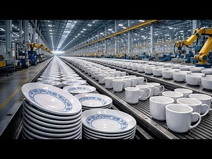How Beautiful Ceramic Tableware Is Made in Massive Factories | From Raw Clay to Perfection