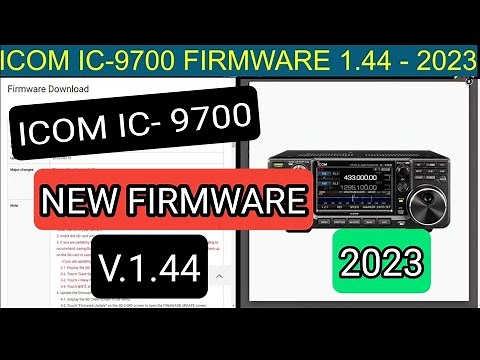 ICOM IC-9700 FIRMWARE 1.44 - 2023