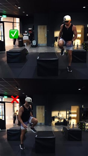 This may be a slight over-exaggeration but we’ve seen some crazy box step-overs and we want to help👇🏻 Box stepovers are meant to be clean and athletic, not a dance routine. ✅ The top shows efficient movement with one step, balanced drive, and smooth transition. ❌ The bottom shows unnecessary extra steps that kill rhythm and control. Move with purpose, stay light on your feet, and make every rep look intentional. - Join Charlotte’s premier group fitness & 24/7 gym👇🏻 📩 info@sweatmethod.com 💧