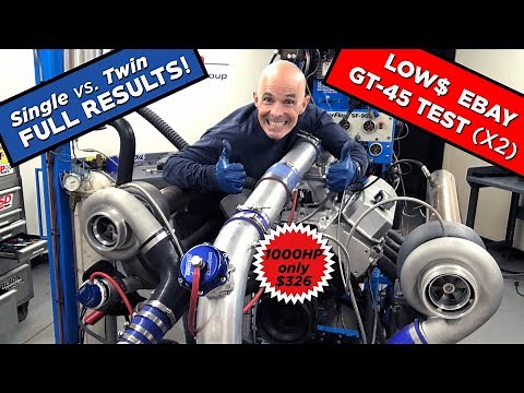 SINGLE v TWINS-LOW-BUCK, 1000-HP TURBO TEST