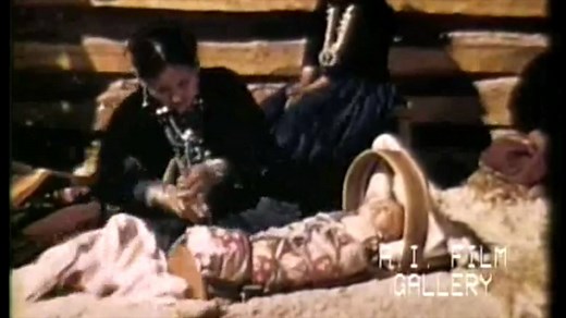 Navajo Baby in Cradle Board 1945 Clip from American Indian Film Gallery Learn more about the Diné (Navajo): http://navajopeople.org/ | Navajo People