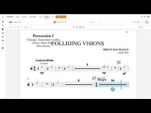 Colliding Visions (Brian Balmages) Percussion 1 Play Along