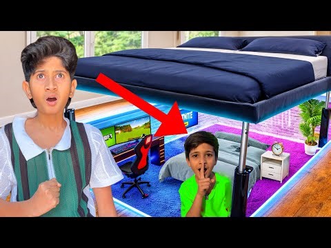 My Little Brother Build Secret Gaming Room in my House