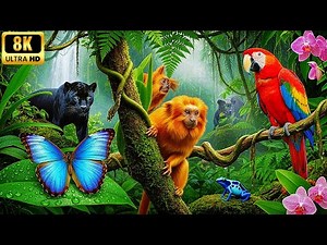 Animals of the Amazon 8K ASMR – Rare Creatures Hidden in the Jungle | Real Rainforest Sounds