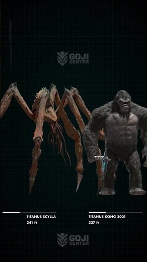 Titanus Scylla and Kong Comparison