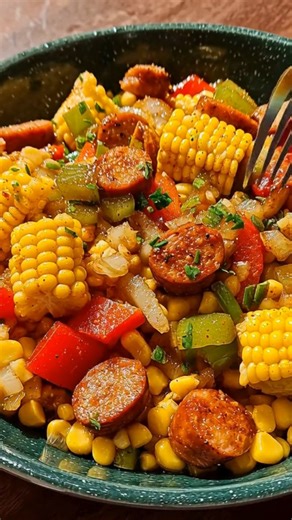 Maque Choux With Sausage Corn | Natalie Recipes