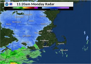 Radar loops shows light snow overspreading much of CT & western-central MA at midday. Forecast challenge will be how much snow accumulates before changing over to rain. A Winter Storm Warning remains in effect for the Berkshires & Worcester Hills for 4-8" of heavy wet snow | US National Weather Service Boston MA | Facebook
