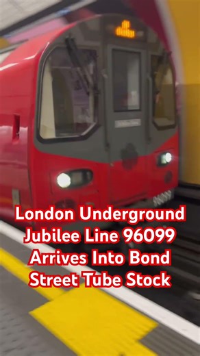 London Underground Jubilee Line 96099 Arrives Into Bond Street #LondonUnderground#Tube#jubileeline