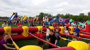 Life-Size Human Foosball Rental | Inflatable Party Games | Let's Party