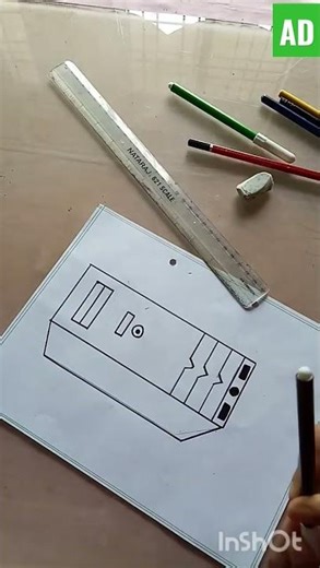 How to draw CPU drawing #shortsyoutube #viralshort #subscribemychannel #drawingideas