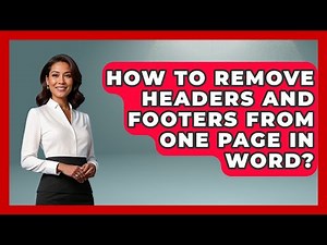 How To Remove Headers And Footers From One Page In Word? - Docs and Sheets Pro