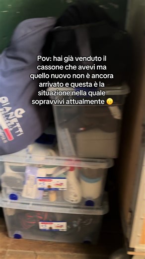 Non vedo l’ora che arrivi il cassone nuovo Per riavere tutto ordinato.