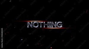 Nothing Text Animation, Cinematic Nothing Letter Logo Animation Trailer Videos