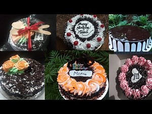 Easy Black Forest Cake Designing|Simple Black Forest Cake Decorations|Cake Designing|The Baking Tray