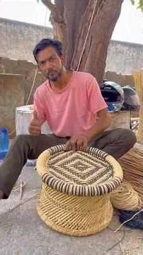 Amazing craftsmanship of a village man ! Beautiful desi muddi made from bamboo sticks. #BambooCraft