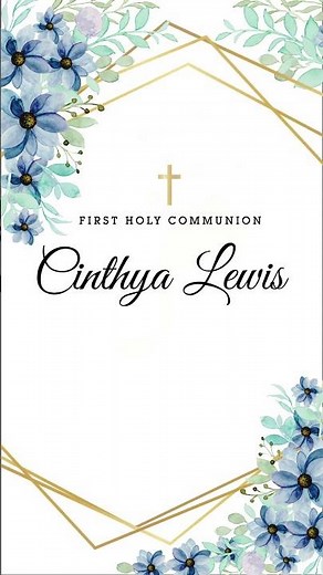 First Holy Communion, Animated video Invitation